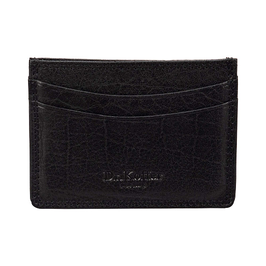 Кредитница Dr.Koffer из натуральной кожи черная