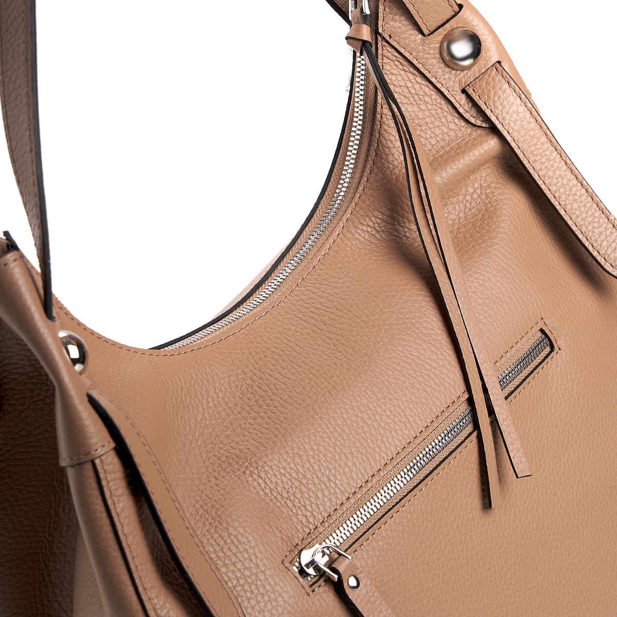 Женская сумка Dr.Koffer из натуральной кожи бежевая