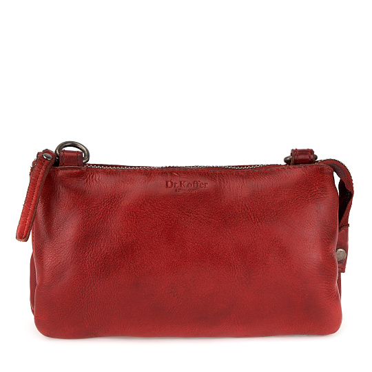 Сумка через плечо Dr.Koffer из натуральной кожи красная