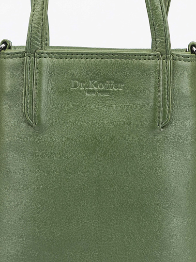 Сумка через плечо Dr.Koffer из натуральной кожи зеленая