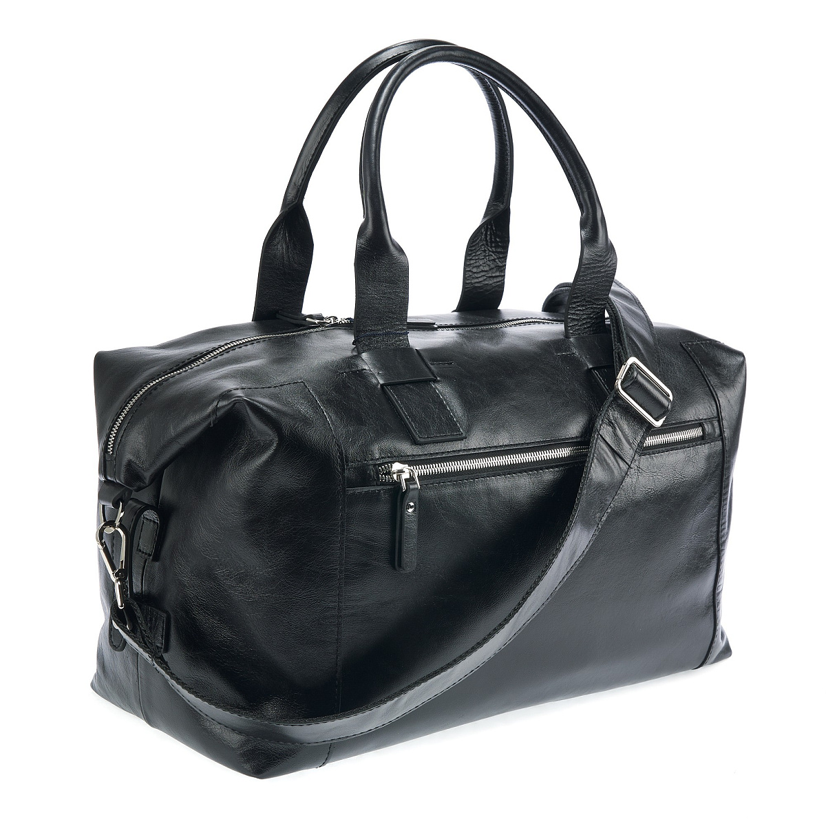 Сумка дорожная Dr. Koffer из натуральной кожи черная
