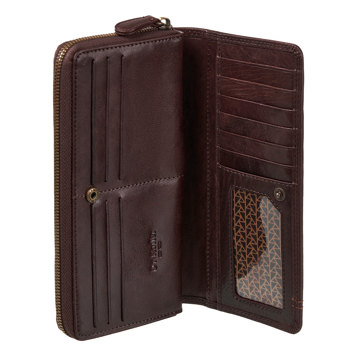 Портмоне Dr.Koffer из натуральной кожи коричневое