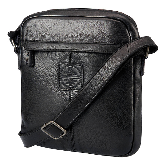 Сумка через плечо Dr.Koffer из натуральной кожи черная