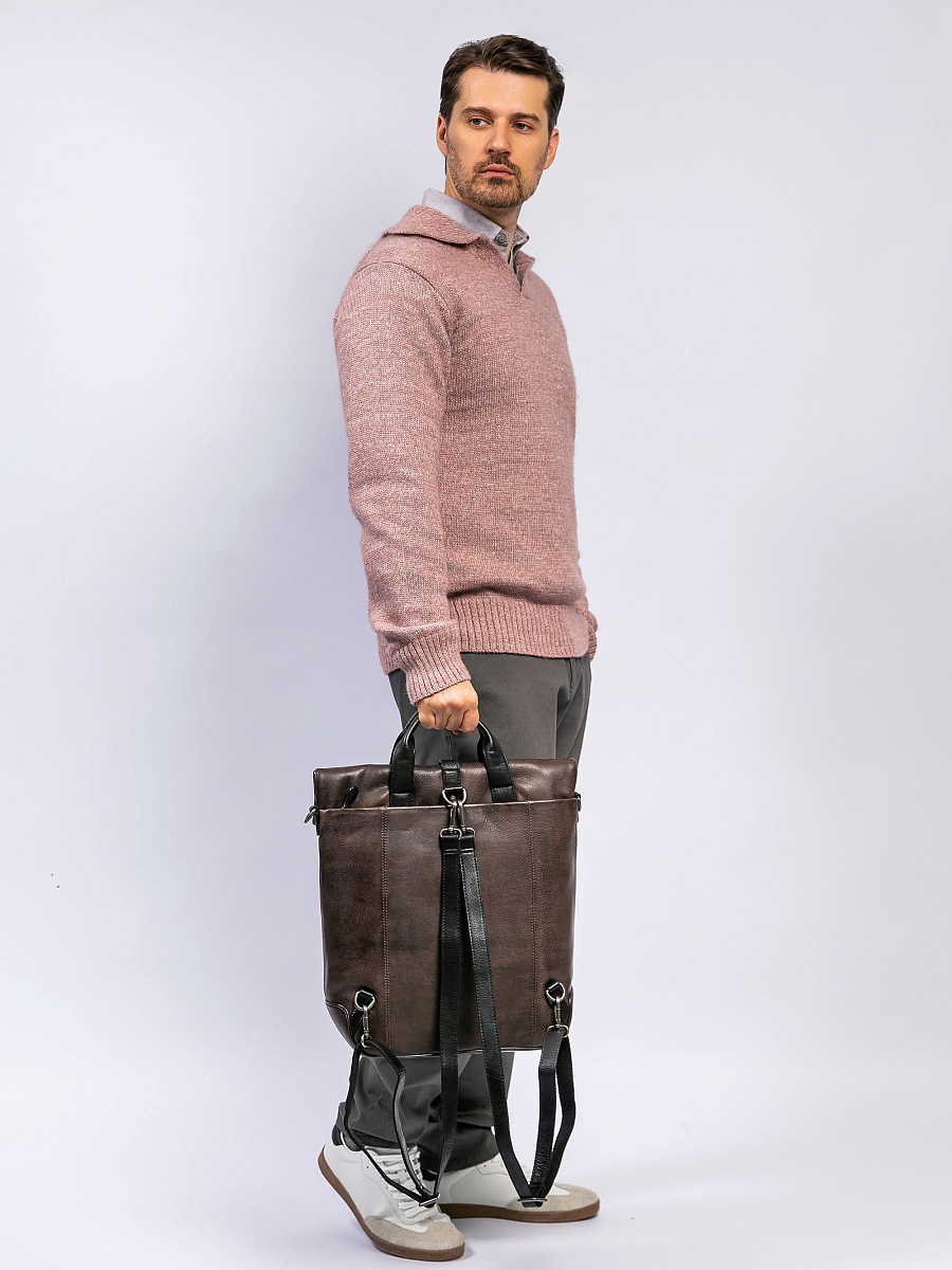 Рюкзак Dr. Koffer из натуральной кожи коричневый