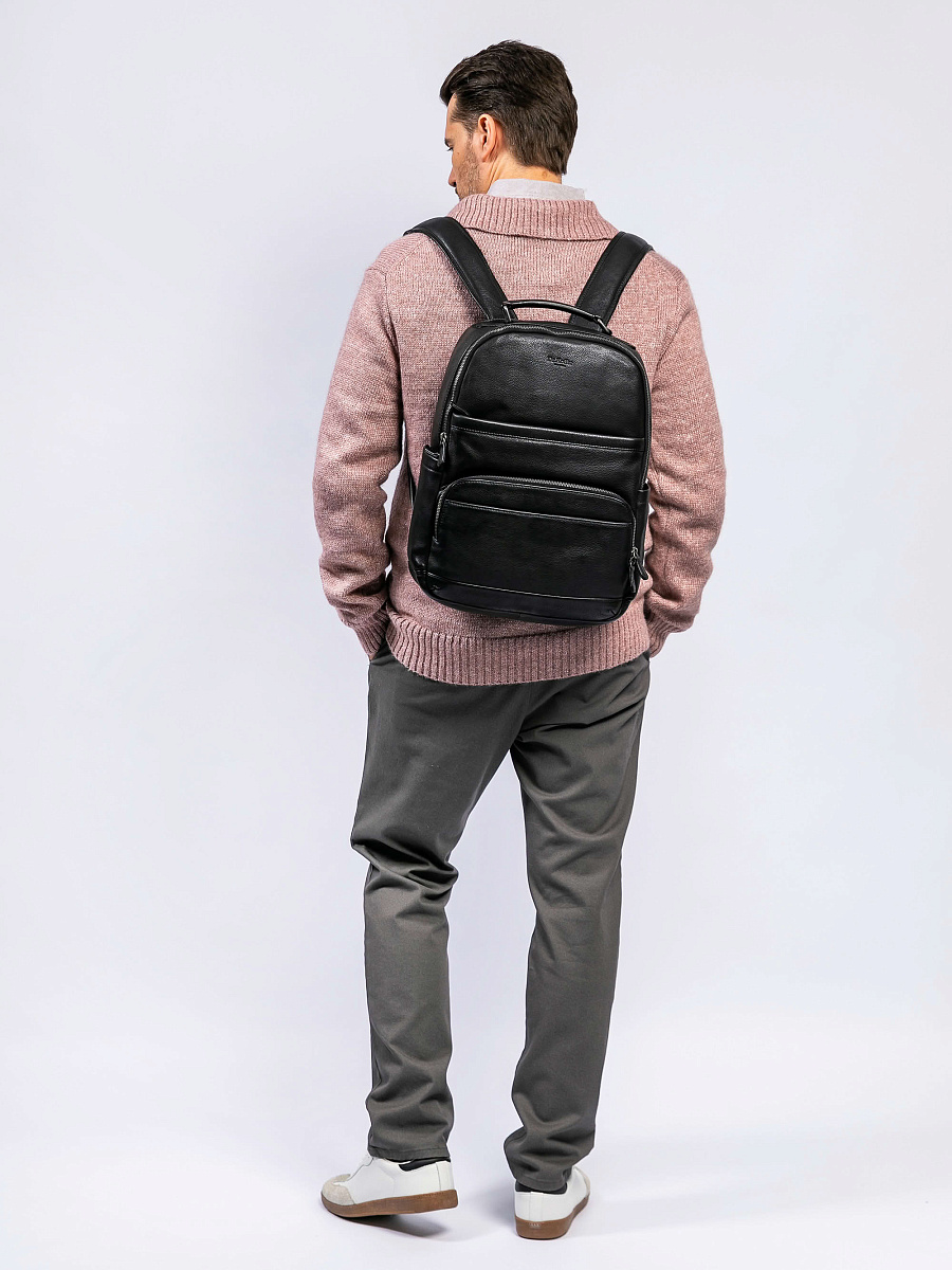 Рюкзак Dr. Koffer из натуральной кожи черный