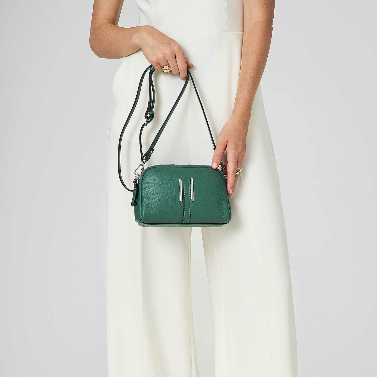 Женская сумка Dr. Koffer из натуральной кожи зеленая