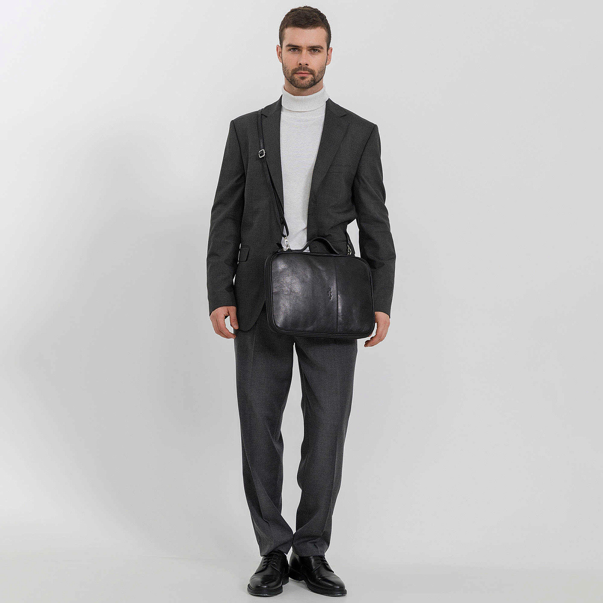 Папка для документов с ручкой Dr. Koffer из натуральной кожи