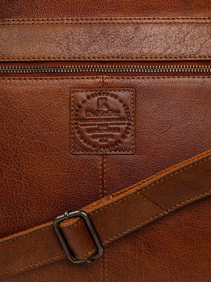Женская сумка Dr.Koffer из натуральной кожи коричневая