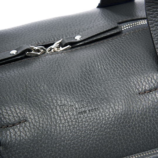 Сумка дорожная Dr. Koffer из натуральной кожи синяя