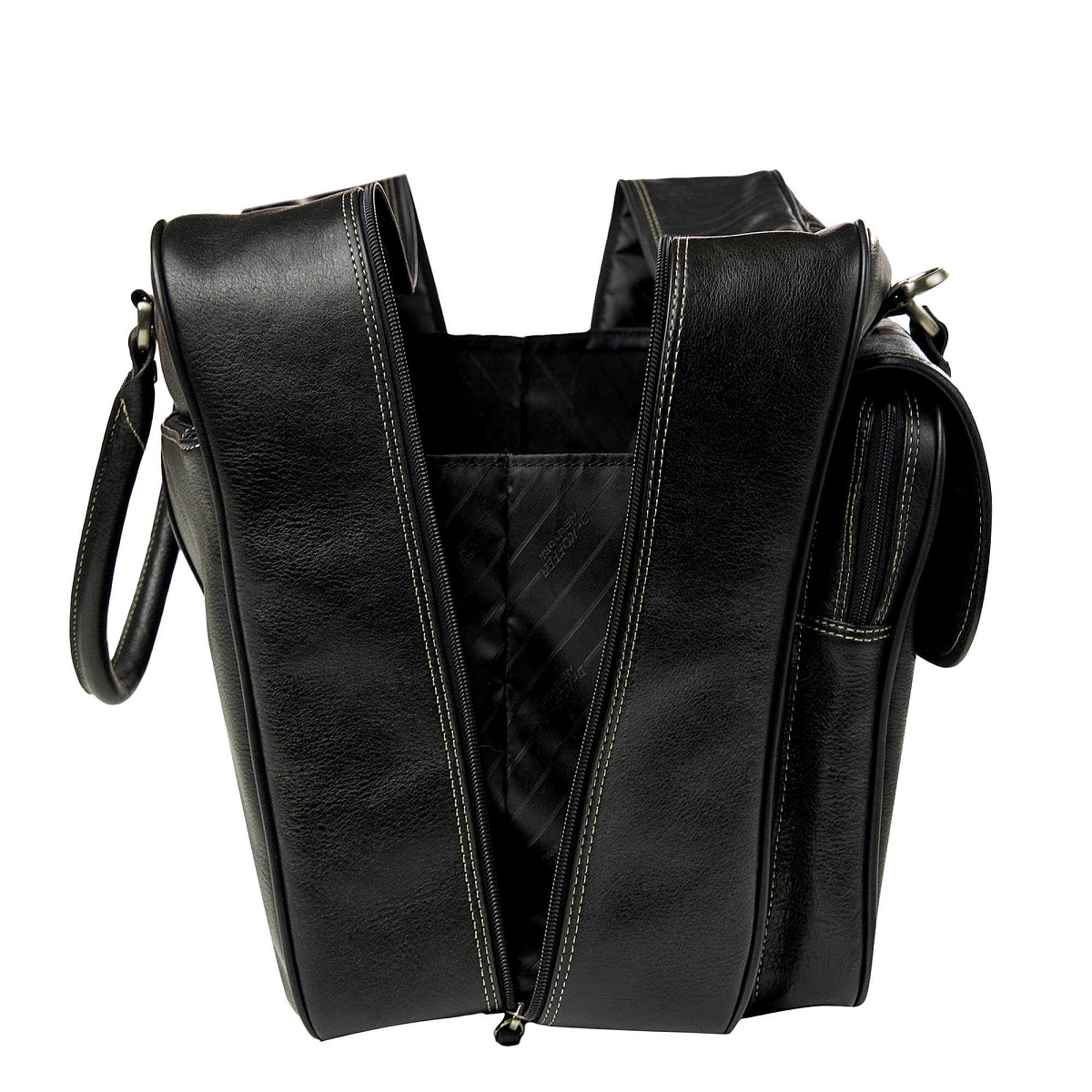 Сумка дорожная Dr.Koffer из натуральной кожи черная