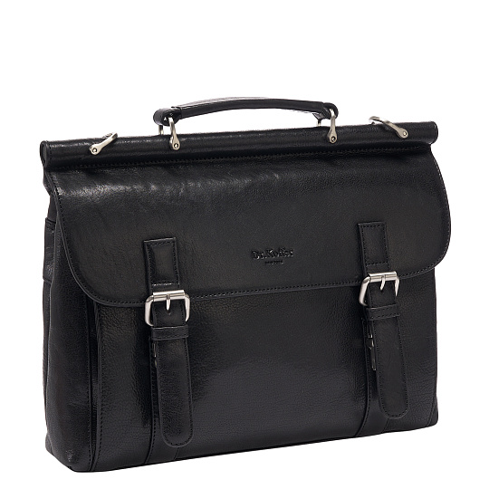 Портфель Dr.Koffer из натуральной кожи черный
