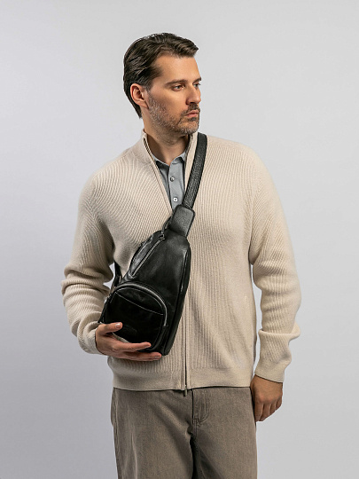 Рюкзак Dr.Koffer из натуральной кожи черный