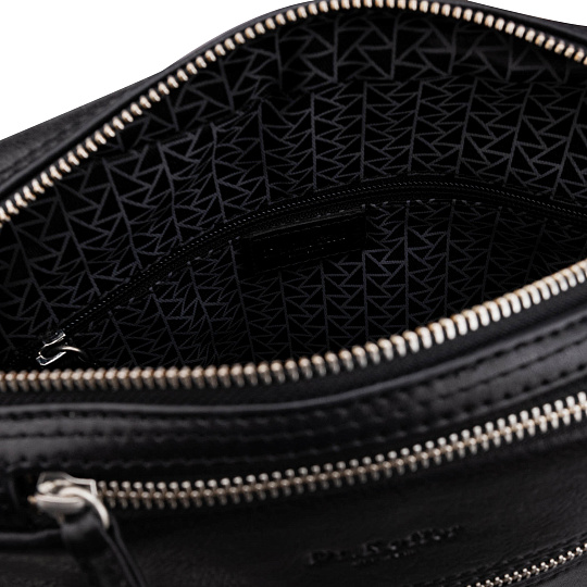 Сумка через плечо Dr.Koffer из натуральной кожи черная