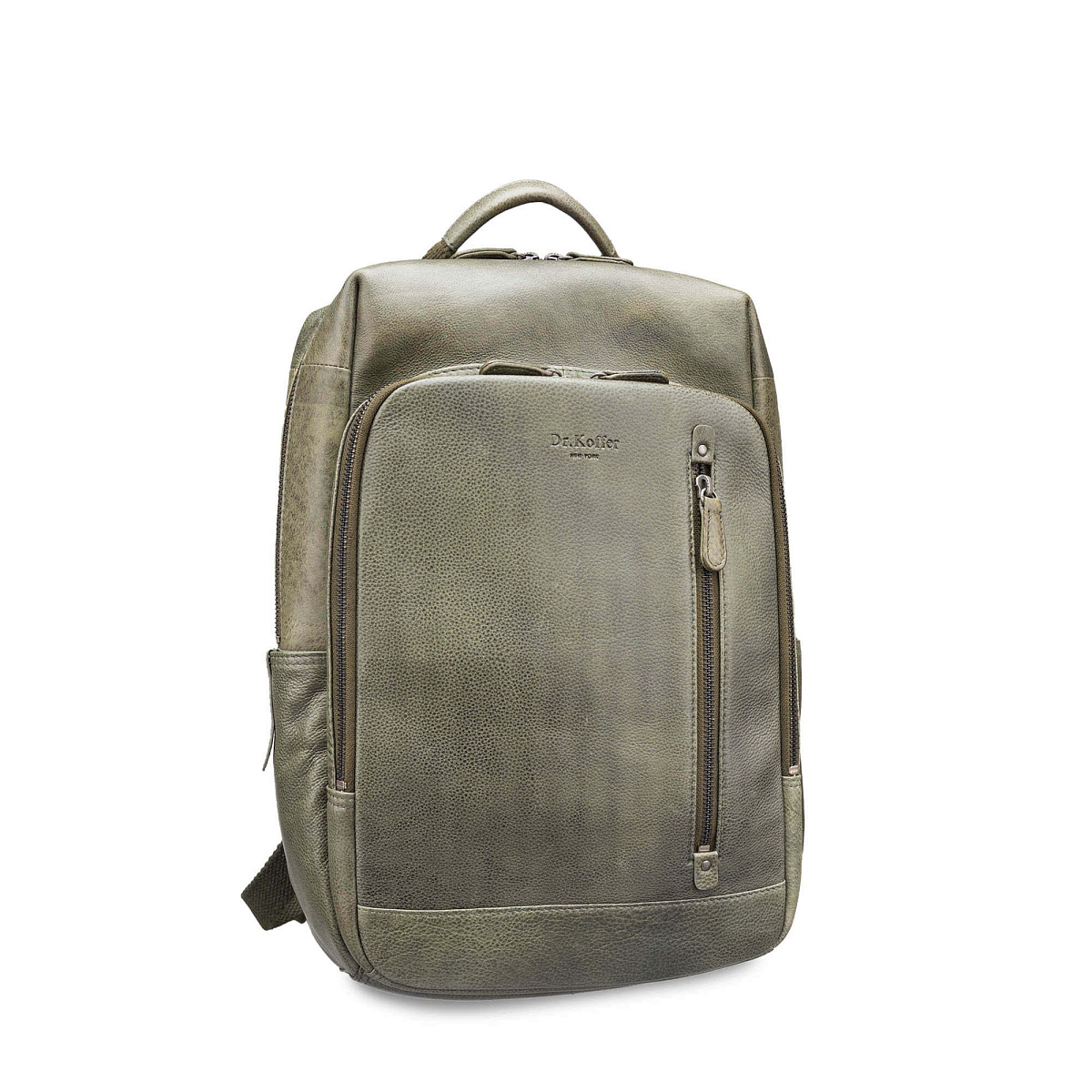 Рюкзак Dr.Koffer из натуральной кожи зеленый
