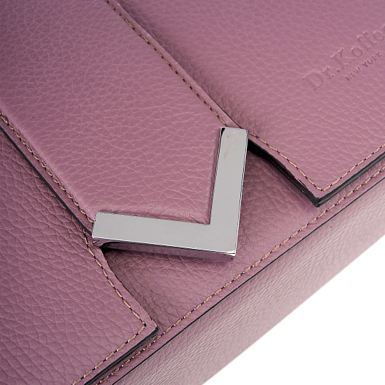 Женская сумка Dr. Koffer из натуральной кожи розовая