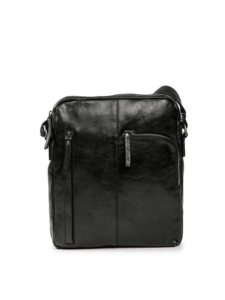 Сумка через плечо Dr.Koffer из натуральной кожи черная