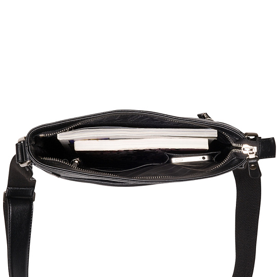 Сумка через плечо Dr.Koffer из натуральной кожи черная