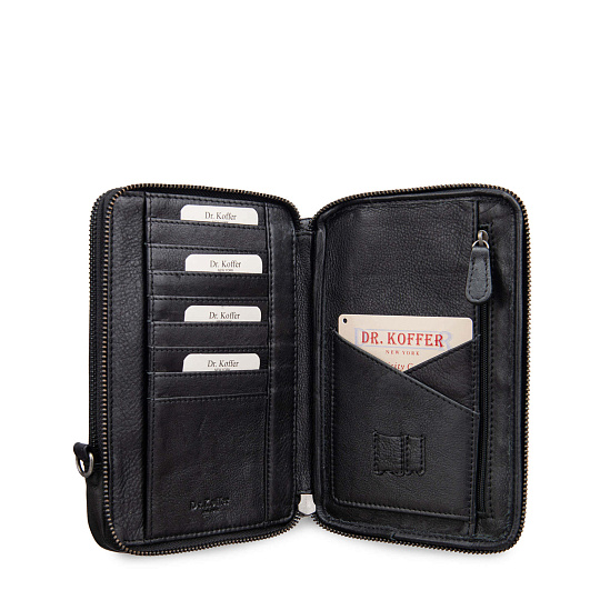 Сумка через плечо Dr.Koffer из натуральной кожи черная