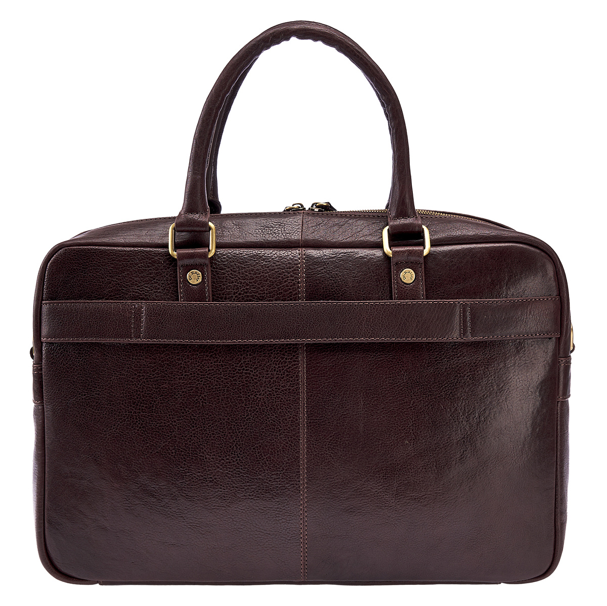 Деловая сумка Dr.Koffer из натуральной кожи темно-коричневая