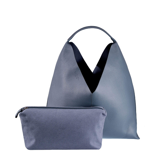 Женская сумка Dr.Koffer из натуральной кожи серая