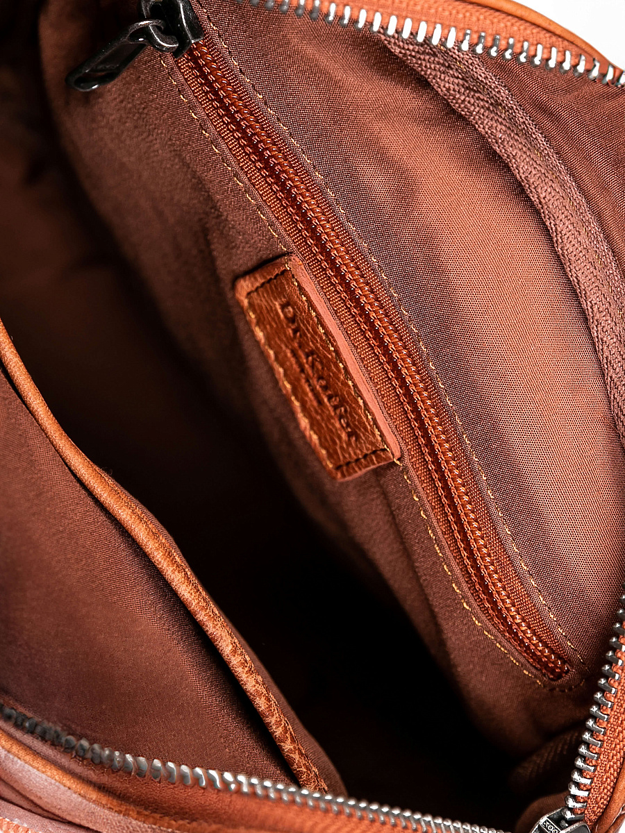 Сумка через плечо Dr.Koffer из натуральной кожи коричневая