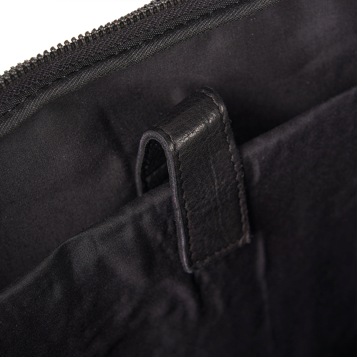 Деловая сумка Dr.Koffer из натуральной кожи черная