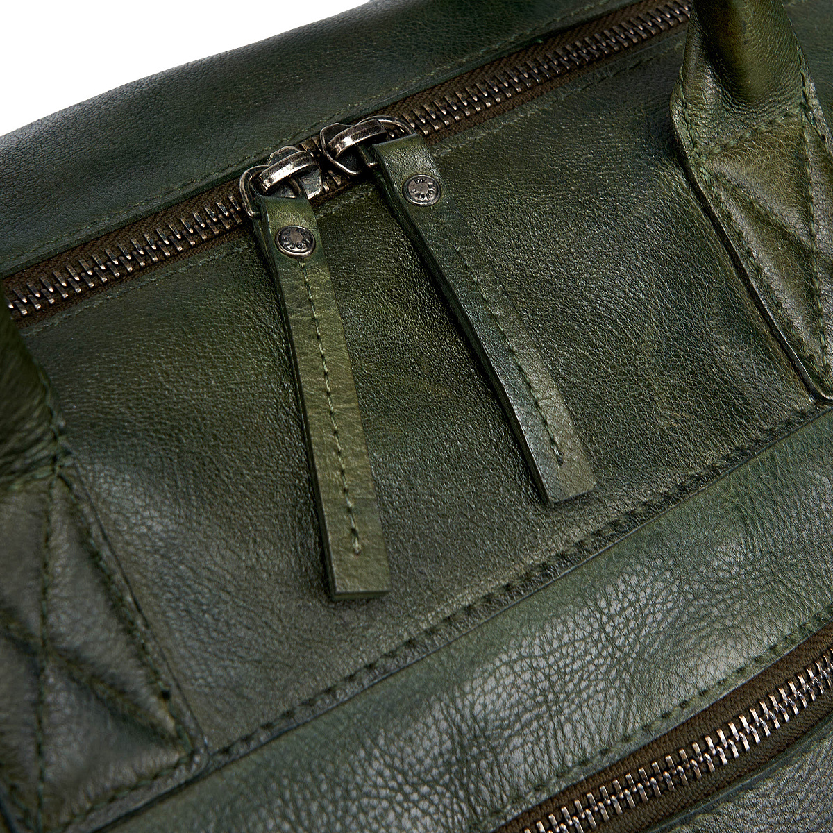 Сумка дорожная Dr.Koffer из натуральной кожи зеленая