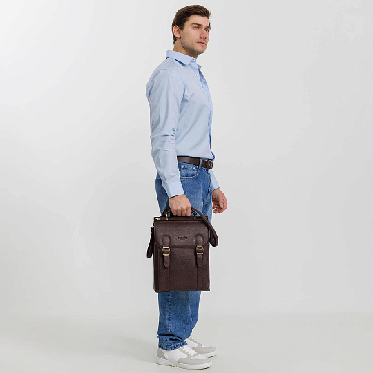 Сумка планшет Dr.Koffer из натуральной кожи коричневый