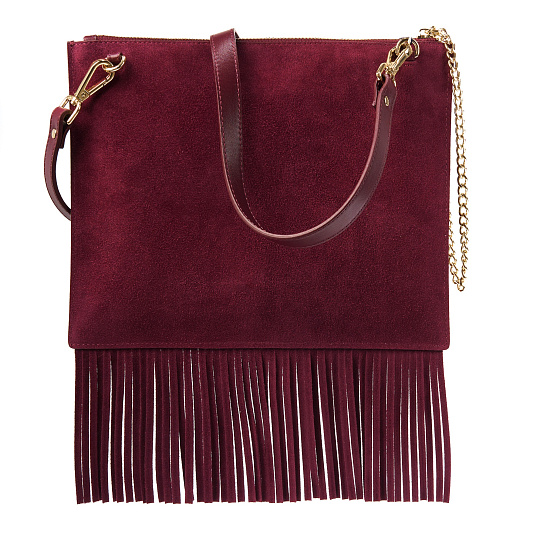 Женская сумка  Dr. Koffer из натуральной кожи бордовая