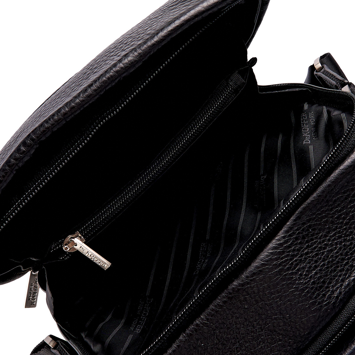 Сумка через плечо Dr.Koffer из натуральной кожи черная