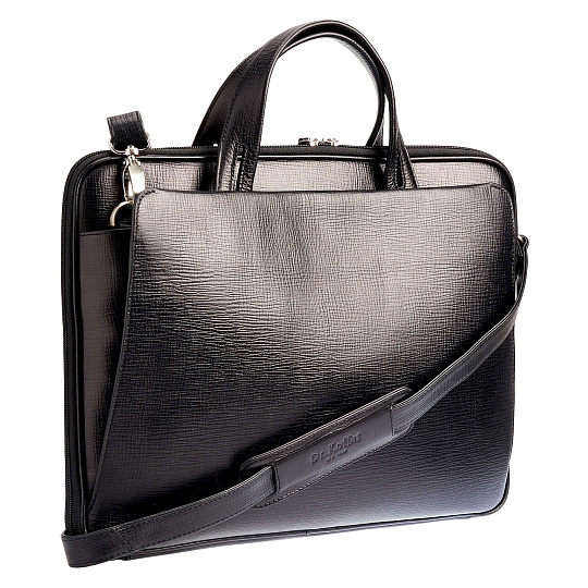 Женская сумка Dr.Koffer из натуральной кожи чёрная