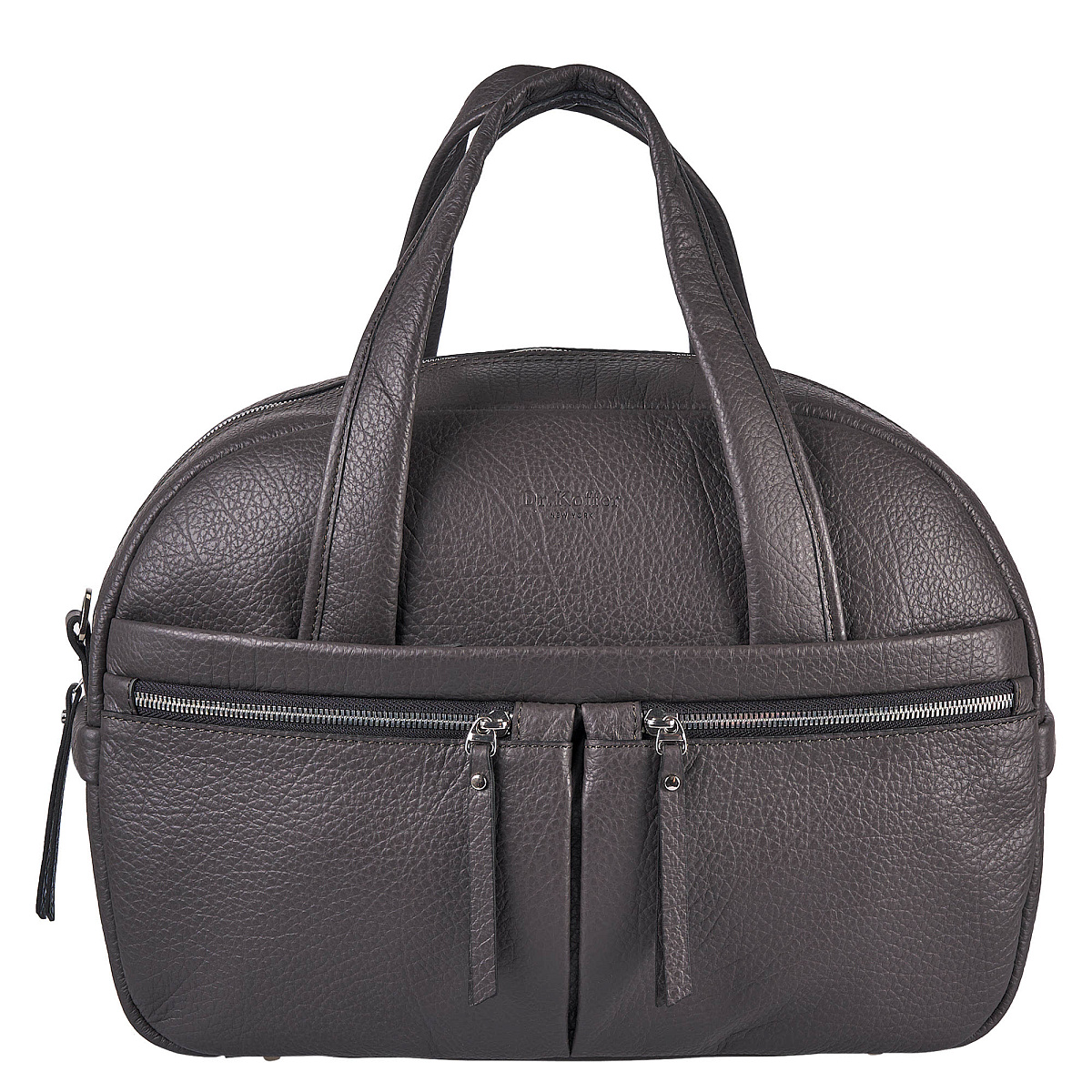Сумка дорожная Dr.Koffer из натуральной кожи серая