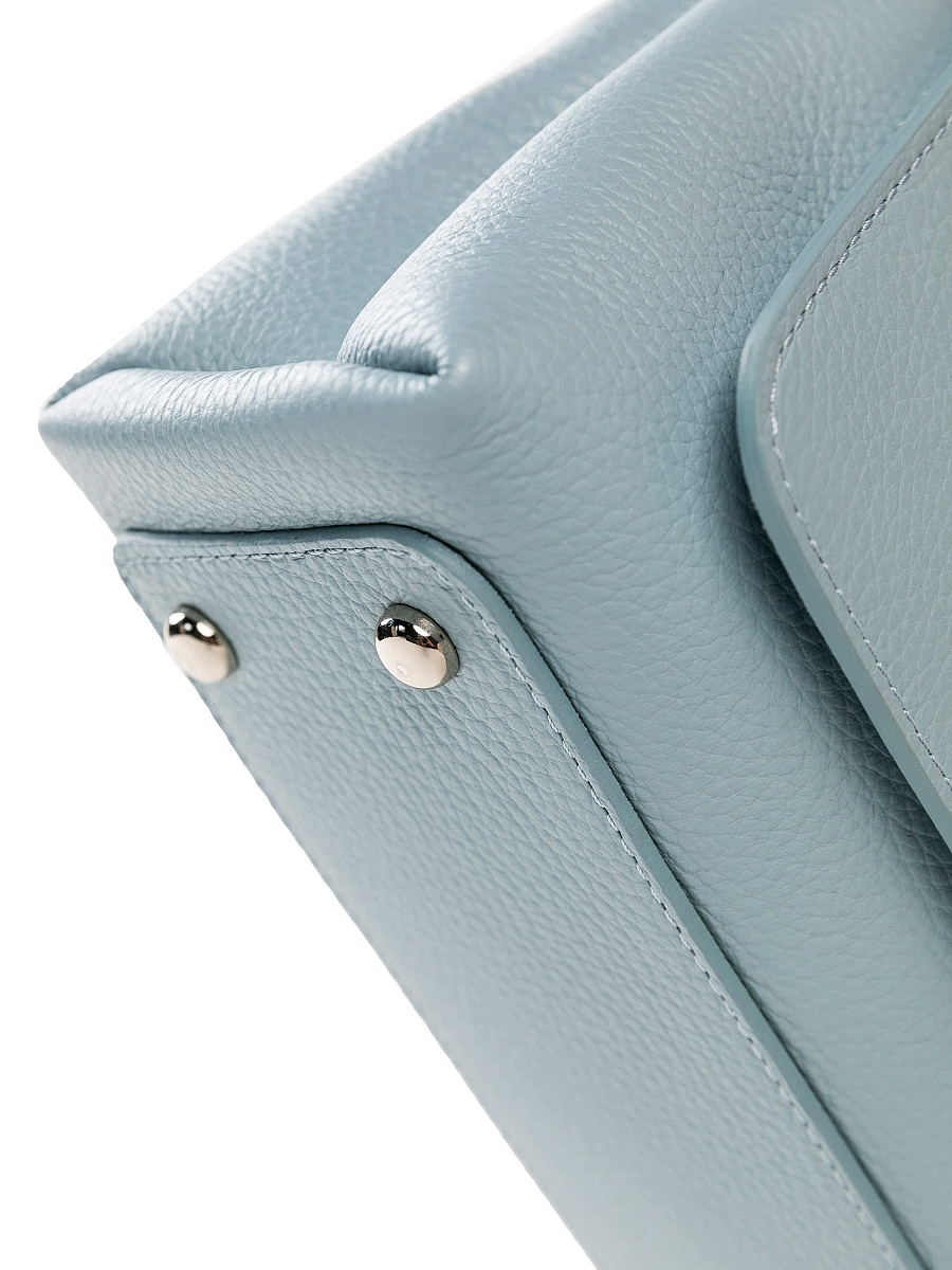 Женская сумка Dr. Koffer из натуральной кожи голубая