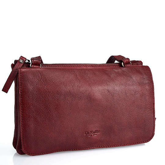 Женская сумка Dr. Koffer из натуральной кожи бордовая