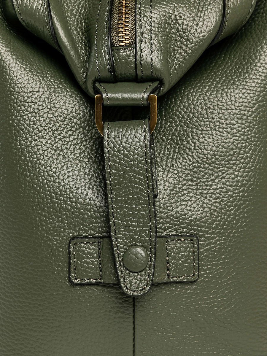 Дорожная сумка Dr. Koffer из натуральной кожи зеленая