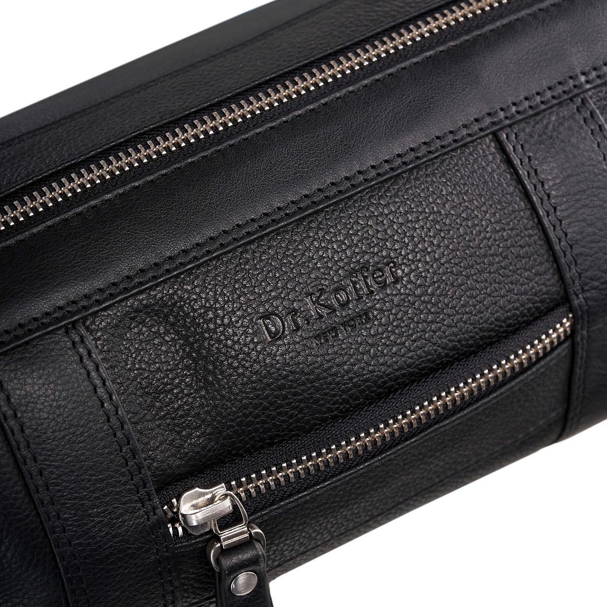 Несессер Dr. Koffer из натуральной кожи черный