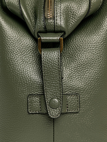 Дорожная сумка Dr. Koffer из натуральной кожи зеленая