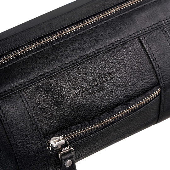 Несессер Dr. Koffer из натуральной кожи черный