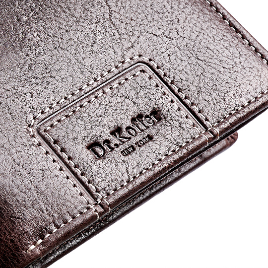 Портмоне Dr.Koffer из натуральной кожи коричневое