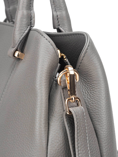 Женская сумка Dr. Koffer из натуральной кожи серая