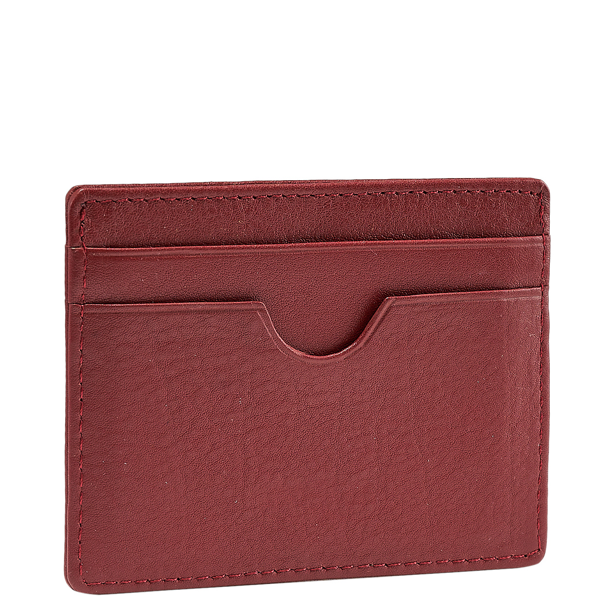 Кредитница Dr.Koffer из натуральной кожи бордовая