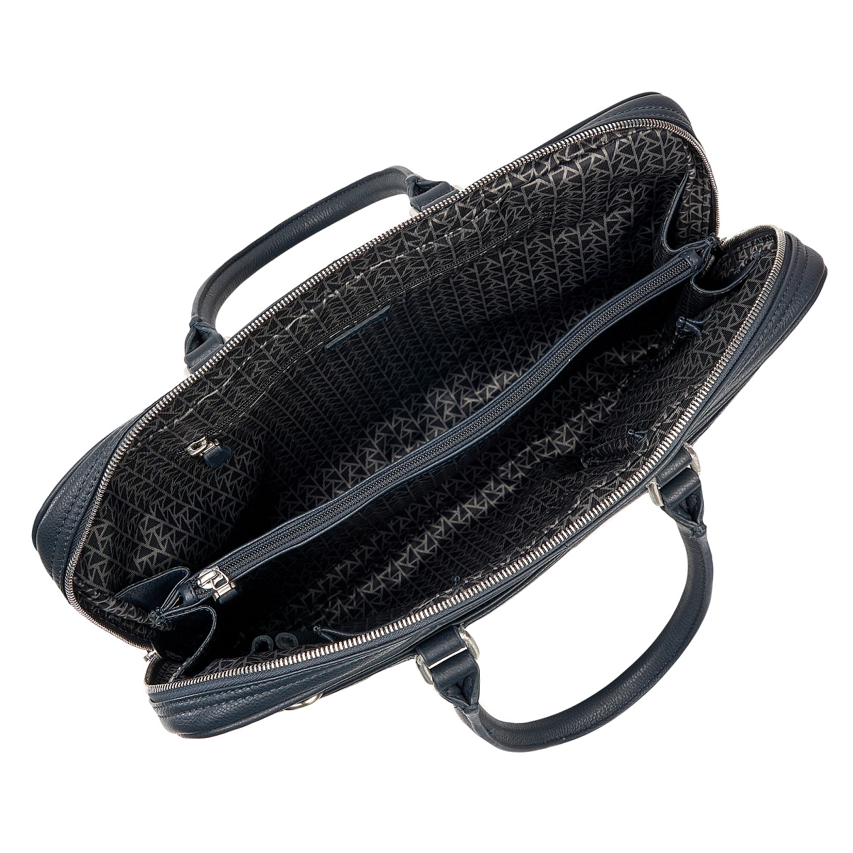 Деловая сумка Dr.Koffer из натуральной кожи синяя