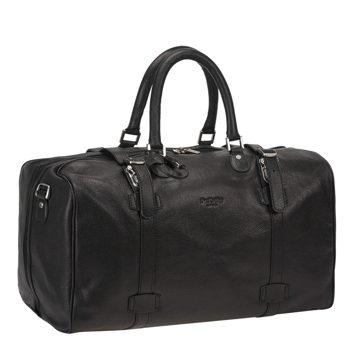 Сумка дорожная Dr.Koffer из натуральной кожи черная