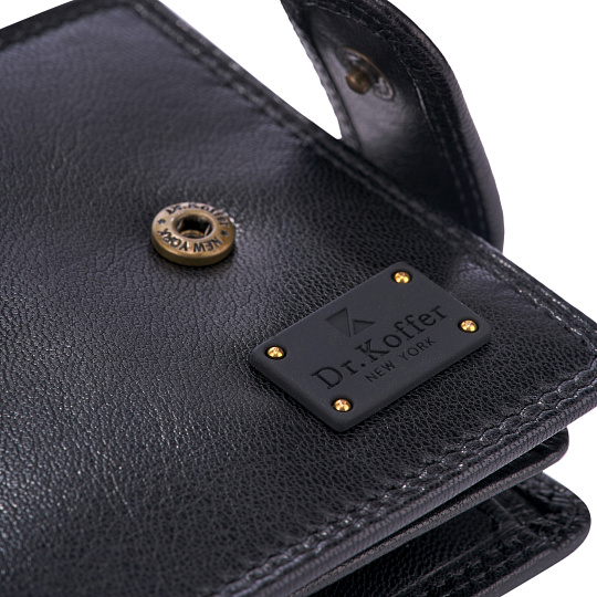 Портмоне Dr.Koffer из натуральной кожи черное