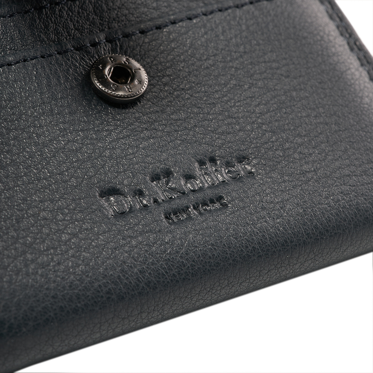 Кредитница Dr.Koffer из натуральной кожи синяя