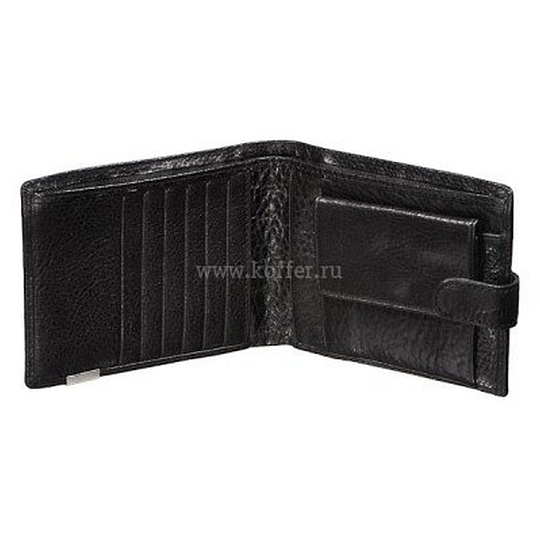 Портмоне Dr.Koffer из натуральной кожи черное