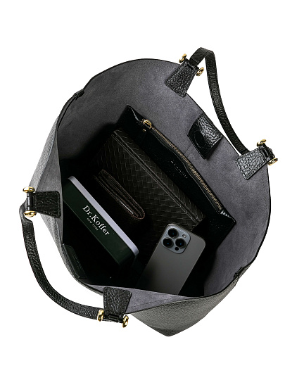 Женская сумка Dr. Koffer из натуральной кожи черная