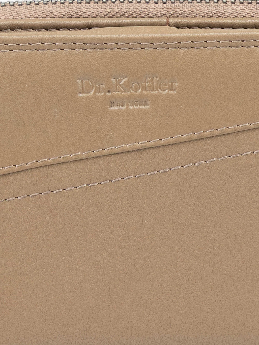 Портмоне Dr.Koffer из натуральной кожи бежевое