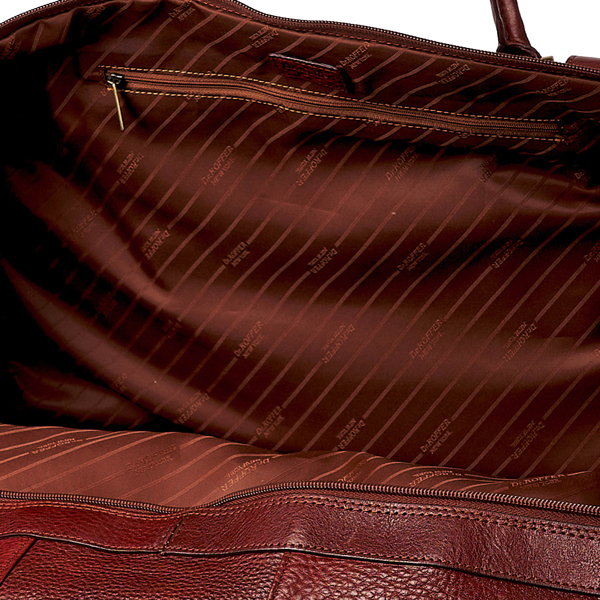 Сумка дорожная Dr.Koffer из натуральной кожи коричневая