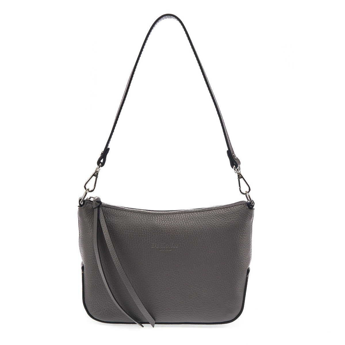 Женская сумка Dr. Koffer из натуральной кожи серая